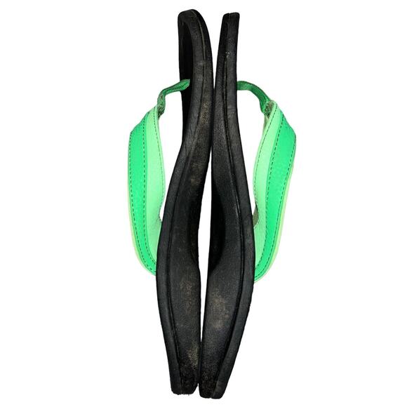 Olukai Ohana Flip‎ Flops Womans Size 11 Light And Dark Green Thong Sandal - Picture 6 of 11